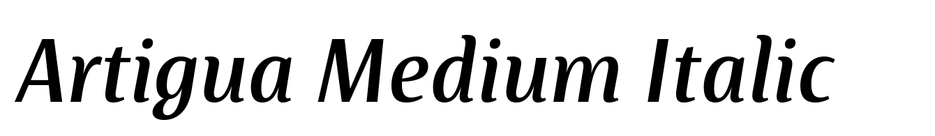 Artigua Medium Italic
